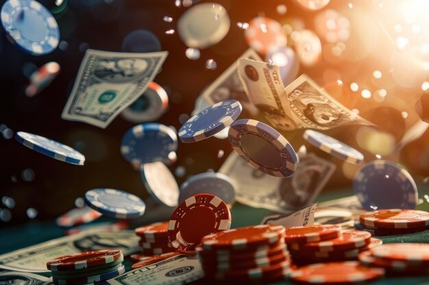 Antarmuka pemilihan taruhan di Three Card Poker dengan tombol Fold, Call, dan Raise yang jelas